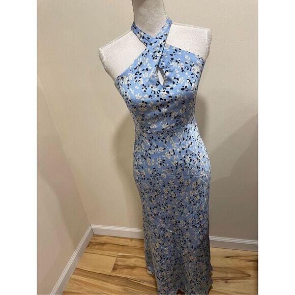 ASTR Sandrine Abstract Halter Midi Dress Size M - Picture 7 of 12